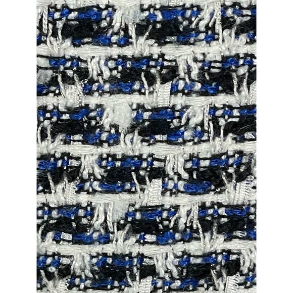 Calvin Klein Skirt Tweed Geometric Pencil Straight Mini Lined Blue Black Size 2 - Picture 5 of 11